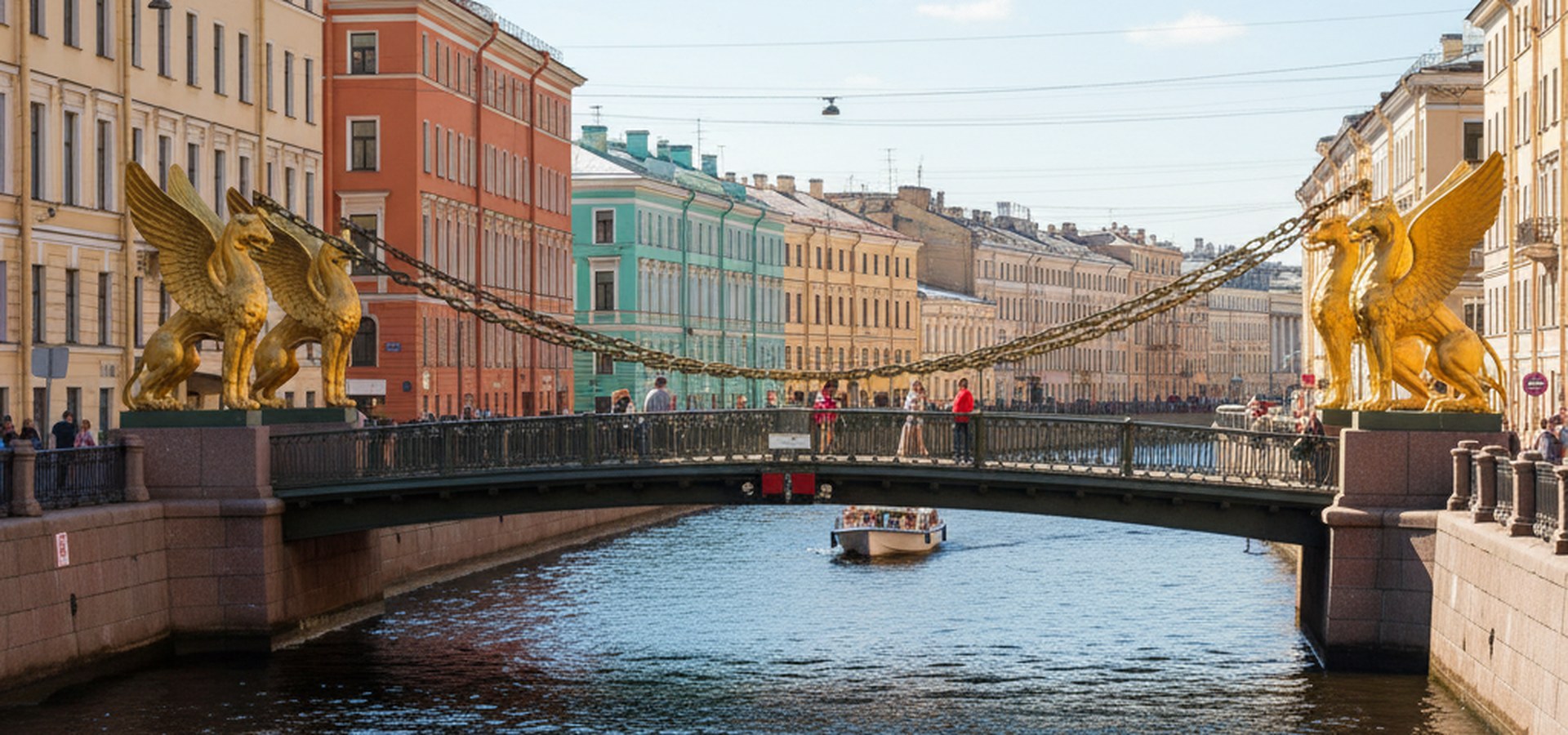 Банковский мост в Санкт-Петербурге — фото, грифоны, история