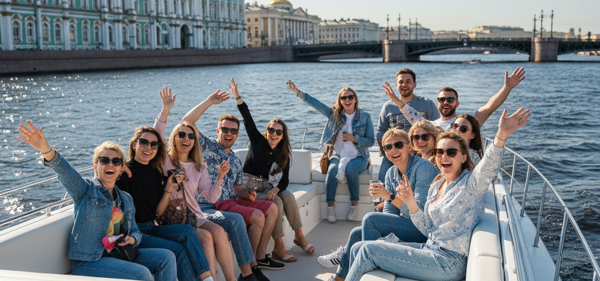 Аренда катера на 15 человек в Санкт-Петербурге — большая компания на воде