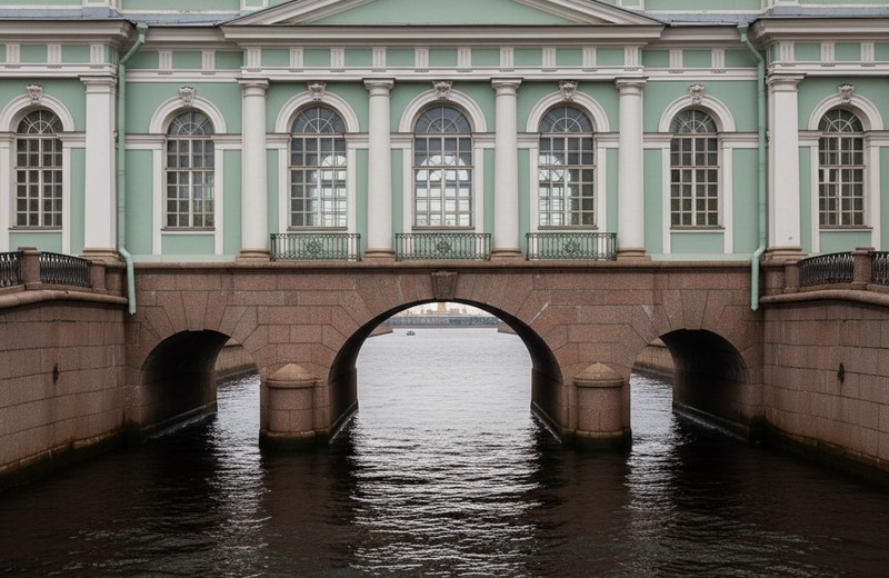 Эрмитажный мост — крытый переход над Зимней канавкой